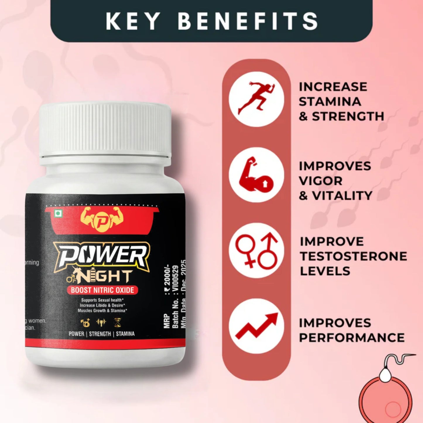 Power of Night – 15 Capsules | Sexual Power Booster for Men